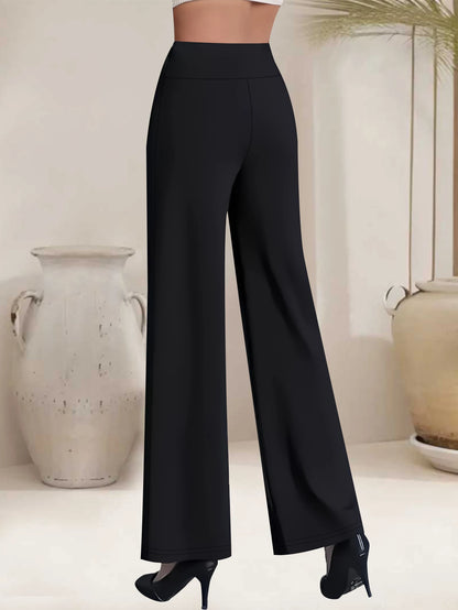1 pair of high waisted straight leg pants - elegant pants for women, versatile for spring, summer, autumn, winter, office wear