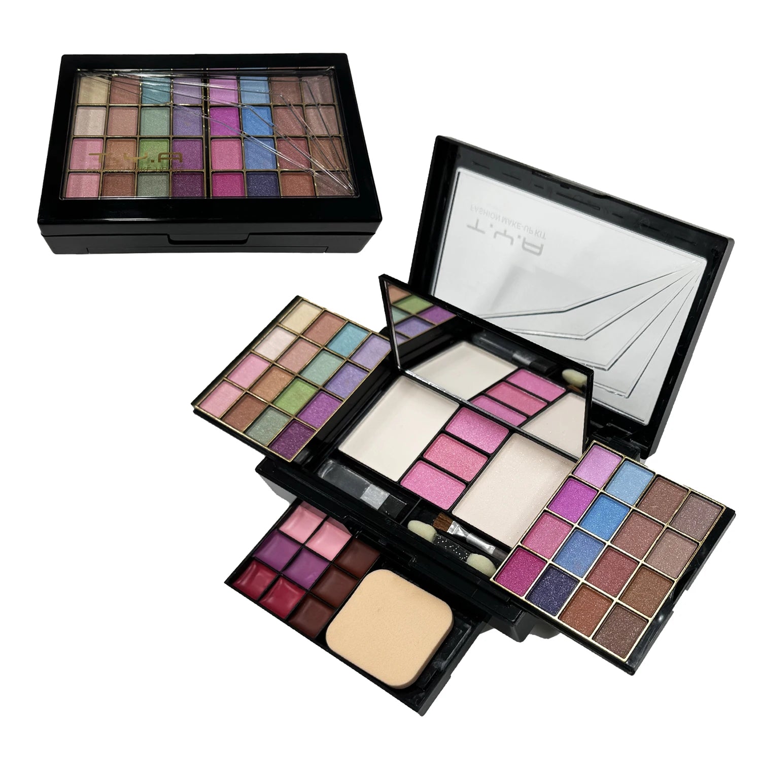 Makeup set 46 colors Pearl eye shadow Powder puff Powder blusher Lip gloss set combination T6145