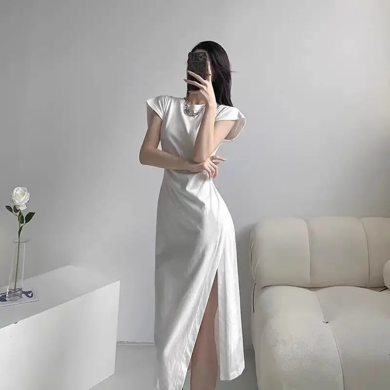 White Dresses for Women  Woman Dress Clothes Midi X New in Chic and Elegant Pretty Cheap Casual Y2k Outfits Harajuku Cotton
