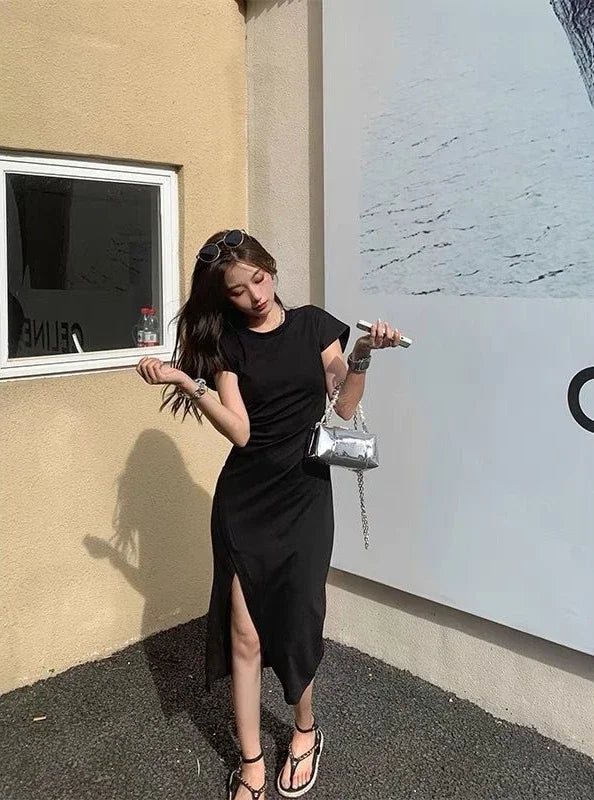 White Dresses for Women  Woman Dress Clothes Midi X New in Chic and Elegant Pretty Cheap Casual Y2k Outfits Harajuku Cotton