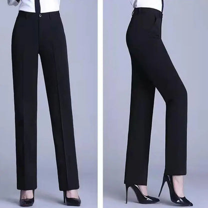 Simple Casual Women Suit Pants Straight Leg Pants Office Ladies Female Trousers Versatile Business Casual Pants Office Trousers