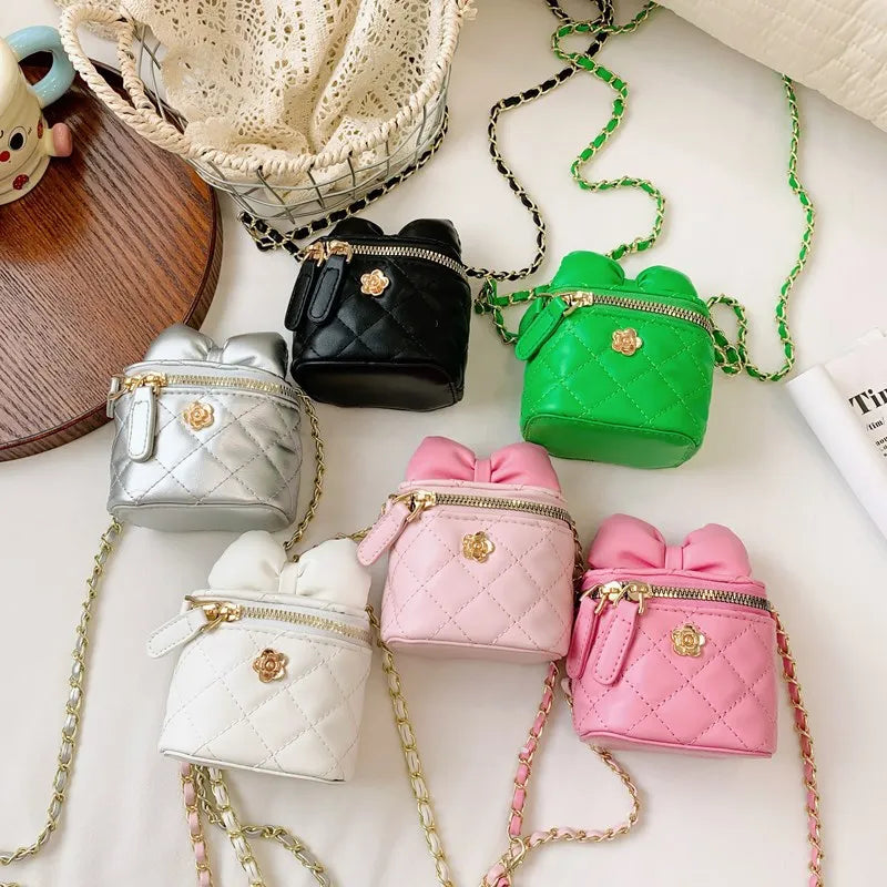Children Bag New Girl Crossbody Bags Fashion Chain Bags Bow Shoulder Bags Versatile Girl Bag Sweet Princess Bag mochila infantil