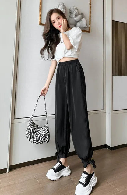 Women's Pants High Waist Outfits Quality New In Aesthetic Autumn Y2k Streetwear Harajuku All Medium Slacks Harem Female Trousers