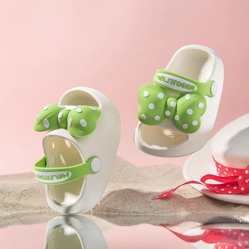 Newborn Baby Slippers Kids Shoes Summer Cute Animal Cartoon Bear Boys Girls Infant Child Comfortable Non-slip Sandals Kids Shoes