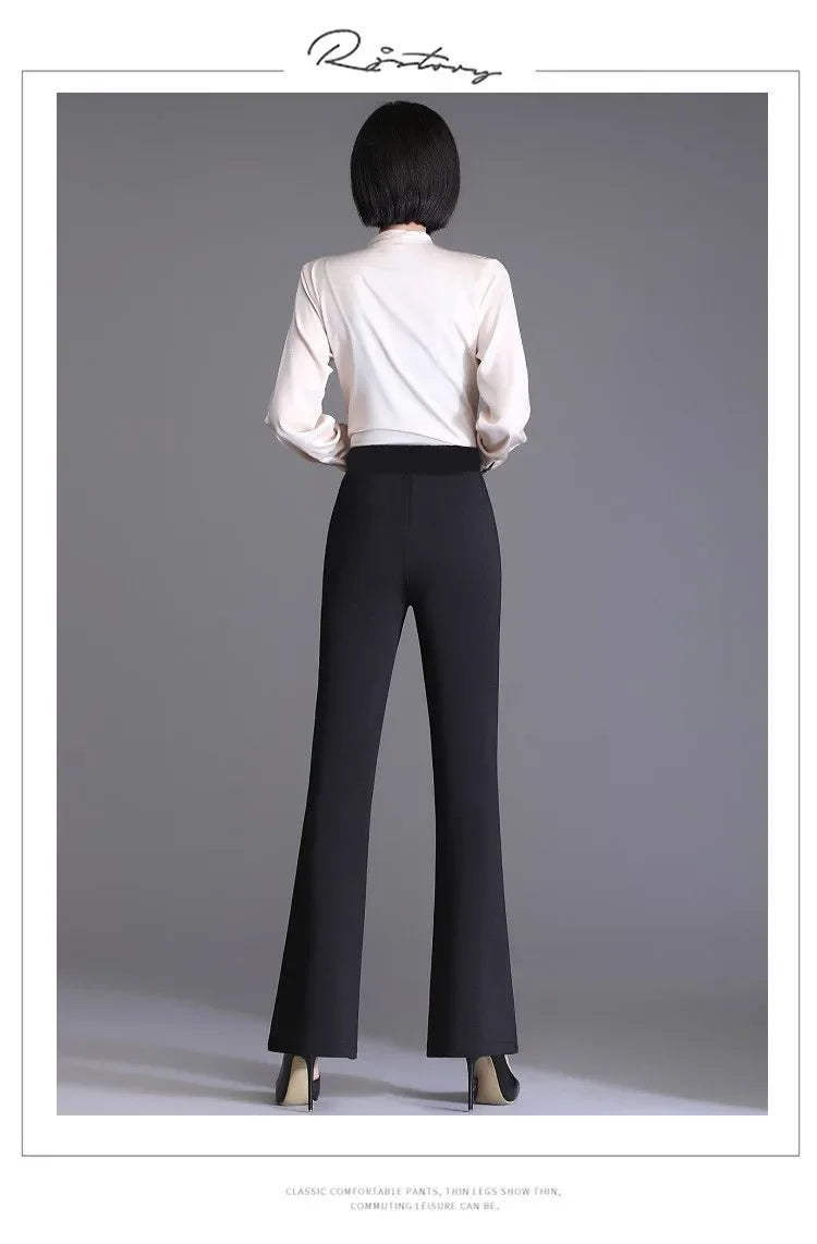 Fashionable Casual Pants Women's Slimming Micro-flared Loose Fit Korean Style Long Trousers Versatile Casual Bell Bottoms