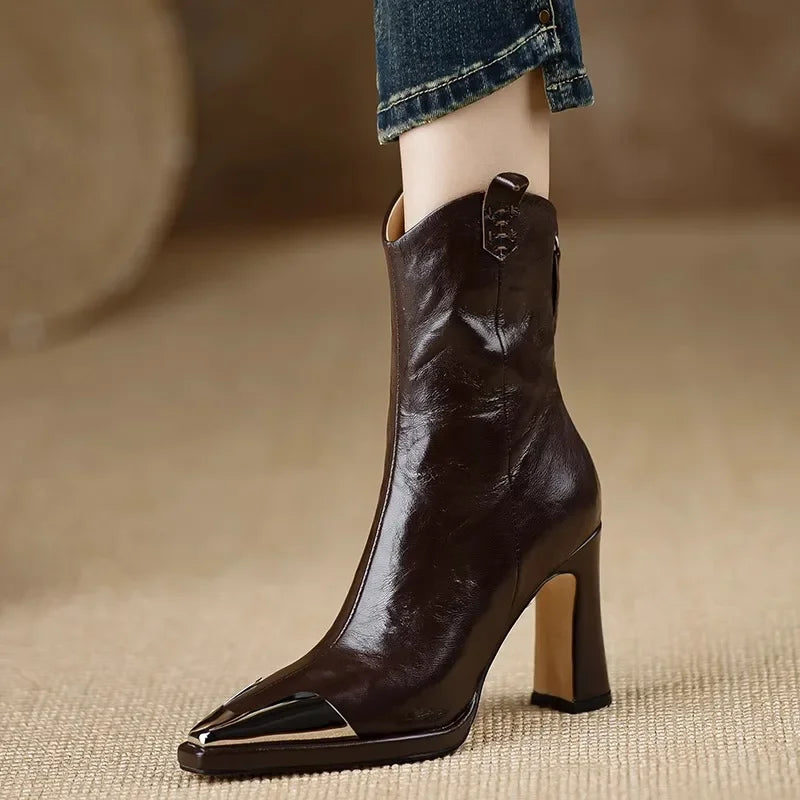 Women's Boots  Autumn/Winter New Style Sharp Scalp Boots High Heels Women's Elegant Short Boots