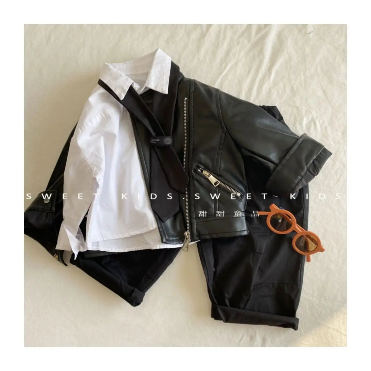 Spring Autumn Boys Leather Jackets For 1-6 Years New Classics Handsome Baby Boy Pu Outerwear Kids Clothing Zipper Fly Coats (Available)