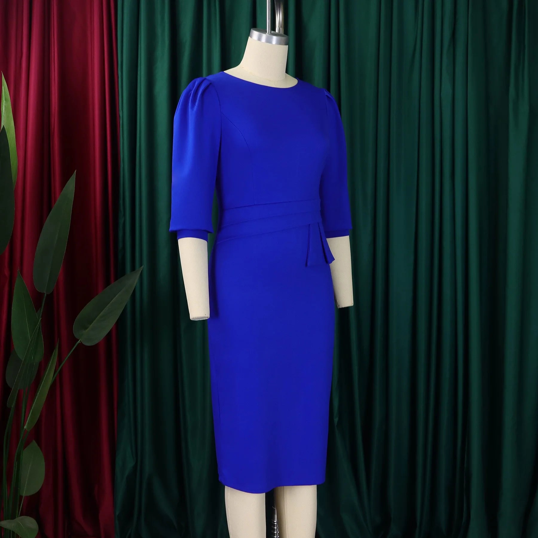 Elegant Office Dresses for Women O Neck Half Sleeve Sheath Package Hips Formal Business Work Wear Vestidos Mujer Dress Clothes