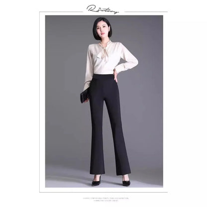 Fashionable Casual Pants Women's Slimming Micro-flared Loose Fit Korean Style Long Trousers Versatile Casual Bell Bottoms