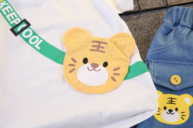 Summer Baby Boys Clothing Sets Cartoon Bear Cotton T-Shirt + Shorts  Suits for Baby Kids Tracksuits Infant Casual Outfits