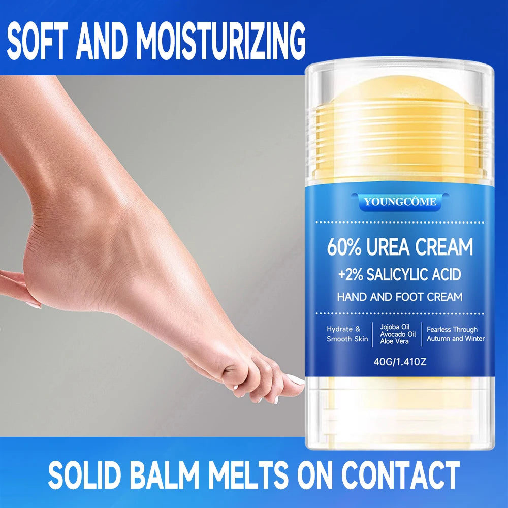 Urea Cream 60 Percent For Feet Plus 2% Salicylic Acid Foot Cream and Hand Cream Maximum Strength with Hyaluronic Acid,Tea Tree