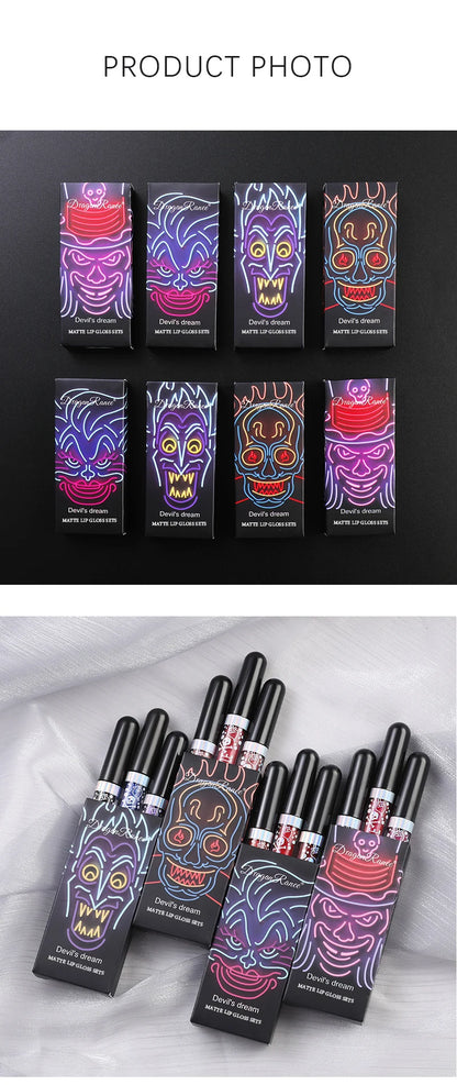 Lip Glaze Long-Lasting Matte Glitter Non-Fading Non-Stick Cup Non-Fading Lip Gloss Metal Shiny Lip Gloss Valentine's Day Gift Lip Glaze