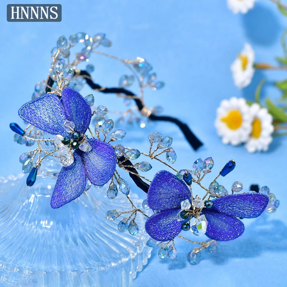 TOPQUEEN Elegant Fairy-Tale Inspired Wedding Hair Accessories Bridal Butterfly Headband Bohemian Women Party Headpiece