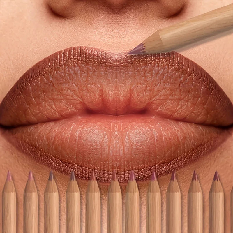 Velvet Matte Lip Liner Set - Long-Lasting Versatile Shades Longlasting Lip Makeup Berry, Brown, Pink Lip Pencil