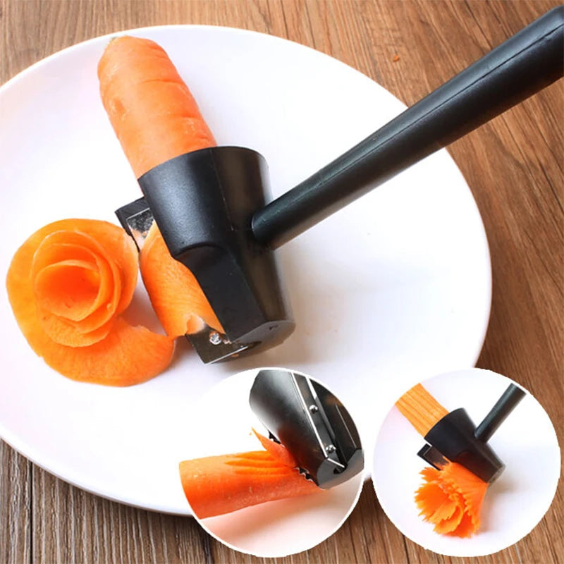 Vegetable Fruit Cutter Household Spiral Funnel Flower Shredder Peeler Artifact Portable Fast Carrot Cutter Slicer Spiral Cutter