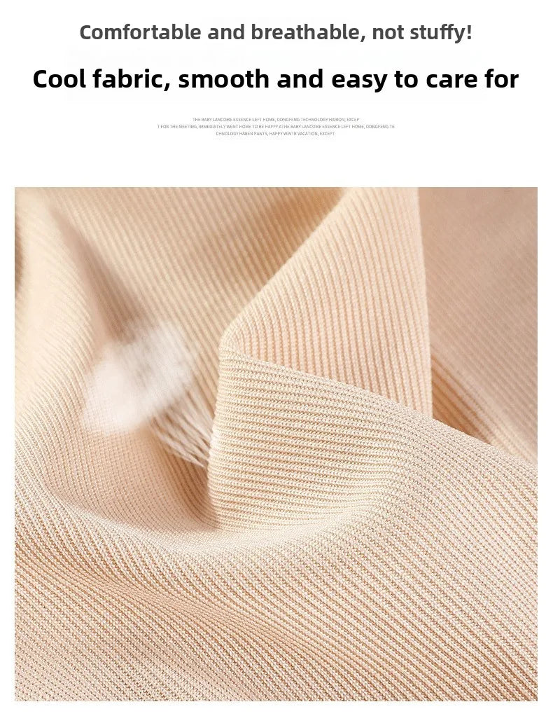 Ice Silk Wide Leg Pants Women's Summer 2024 New High Waist Drape Loose Slimming Straight Bla Floor-Length Casual Trousers