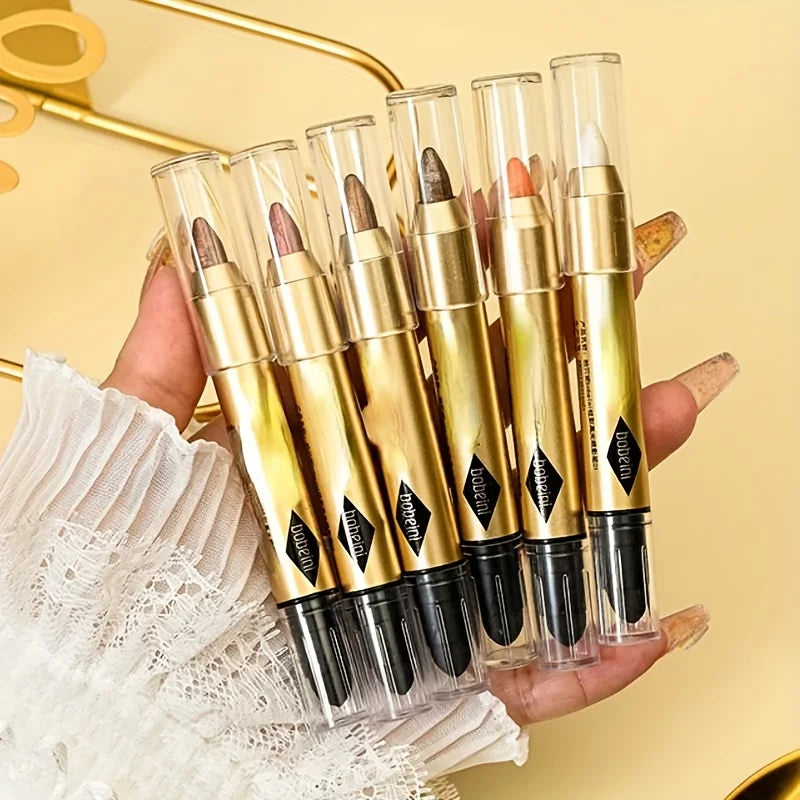 Pearly Eyeshadow Stick Pencil Waterproof Glitter Matte Eyeshadow Makeup High Pigmented Eyelid Under Crease Eyeshadow Pen
