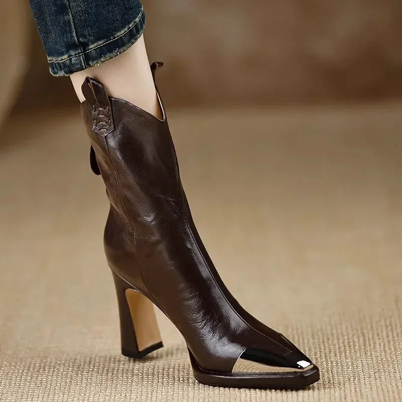 Women's Boots  Autumn/Winter New Style Sharp Scalp Boots High Heels Women's Elegant Short Boots