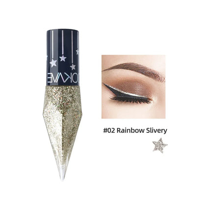 Eye Shadow Pearlescent Diamond Eye Shadow Liquid multicolor Sequins MakeUp Smooth Mini Fine Brush Eyeliner Shine And Head DIY