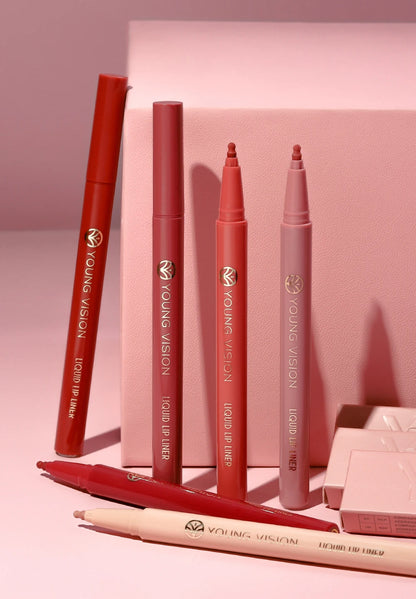 12 color matte liquid lipliner sponge gourd head fog surface bare color waterproof lip glaze red pen