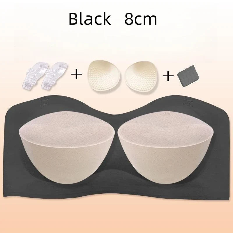 Push Up Bra For Women Sexy Invisible Externally Expandable Bralette Padded Gathered Female Lingerie Thickened Chest Pads
