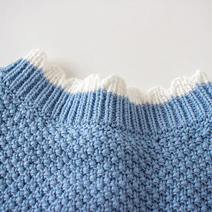 Winter Spring Baby Knitted Clothing Long Sleeved Floral Embroidery Knitting Coat Newborn Baby Girls Knitting Cardigan Sweater (Available)