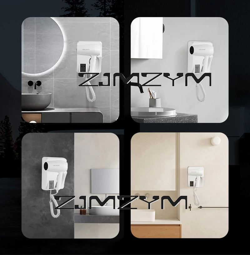 Hair Dryer Wall Mounted High-Power Hot And Cold Hair Dryer For Hotel Home Bathroom Drying Tools