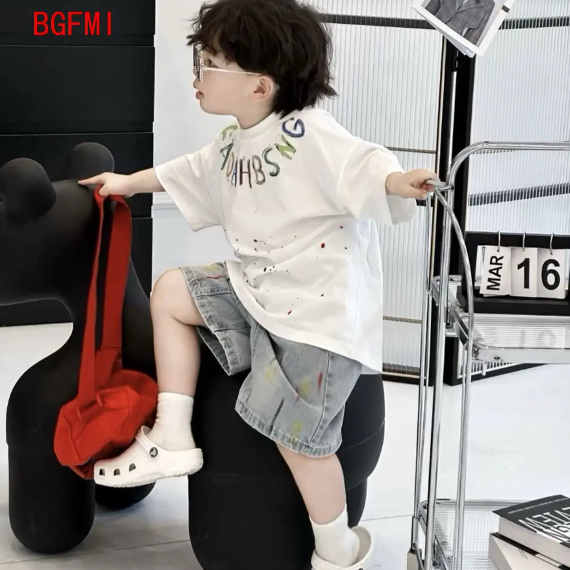 Baby Boys Summer Sportswear.Suit New Children Streetwear kid Boy Short Sleeve T Shirt + Denim Shorts 2PCS Set Outfits 2-10Y