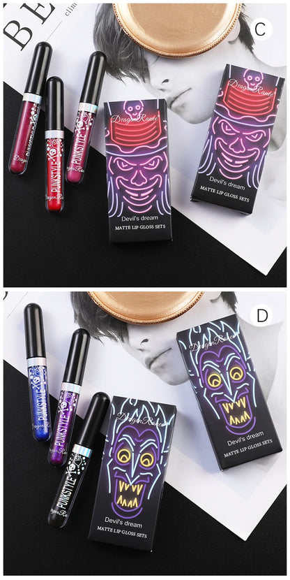 Lip Glaze Long-Lasting Matte Glitter Non-Fading Non-Stick Cup Non-Fading Lip Gloss Metal Shiny Lip Gloss Valentine's Day Gift Lip Glaze