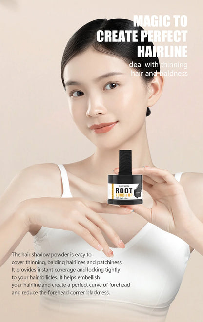 Lewedo Hair Line Powder 4g Black Root Cover Up Natural Instant Waterproof Hairline Shadow Powder Hair Concealer Coverage