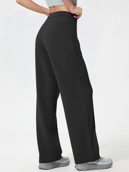 Women's Plain High Waist Straight Leg Pants, Chic Casual Comfy Zipper Button Trousers for Daily Wear, Pants for Women