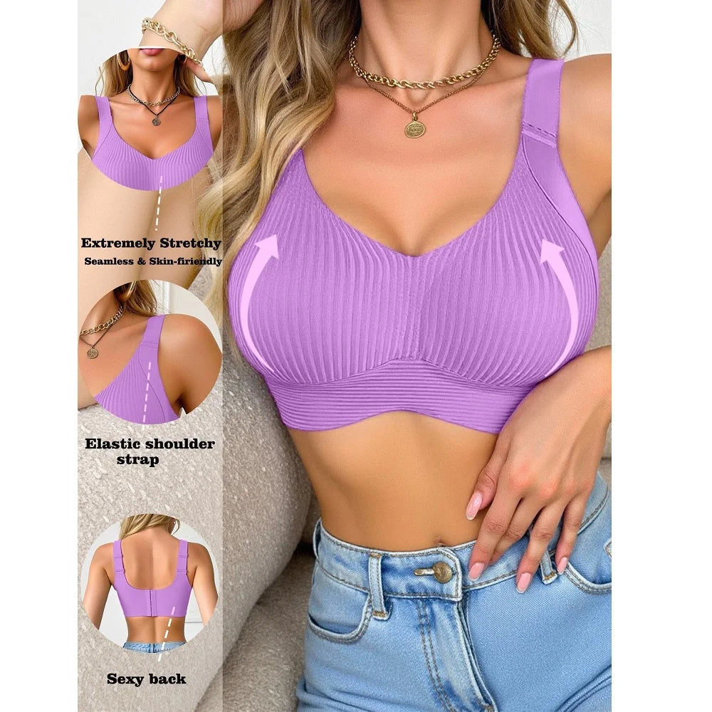 Bras for Women Full Cup Seamless Push up Female Underwear Adjustable Stretch Shoulder Straps Skin Friendly Bralette