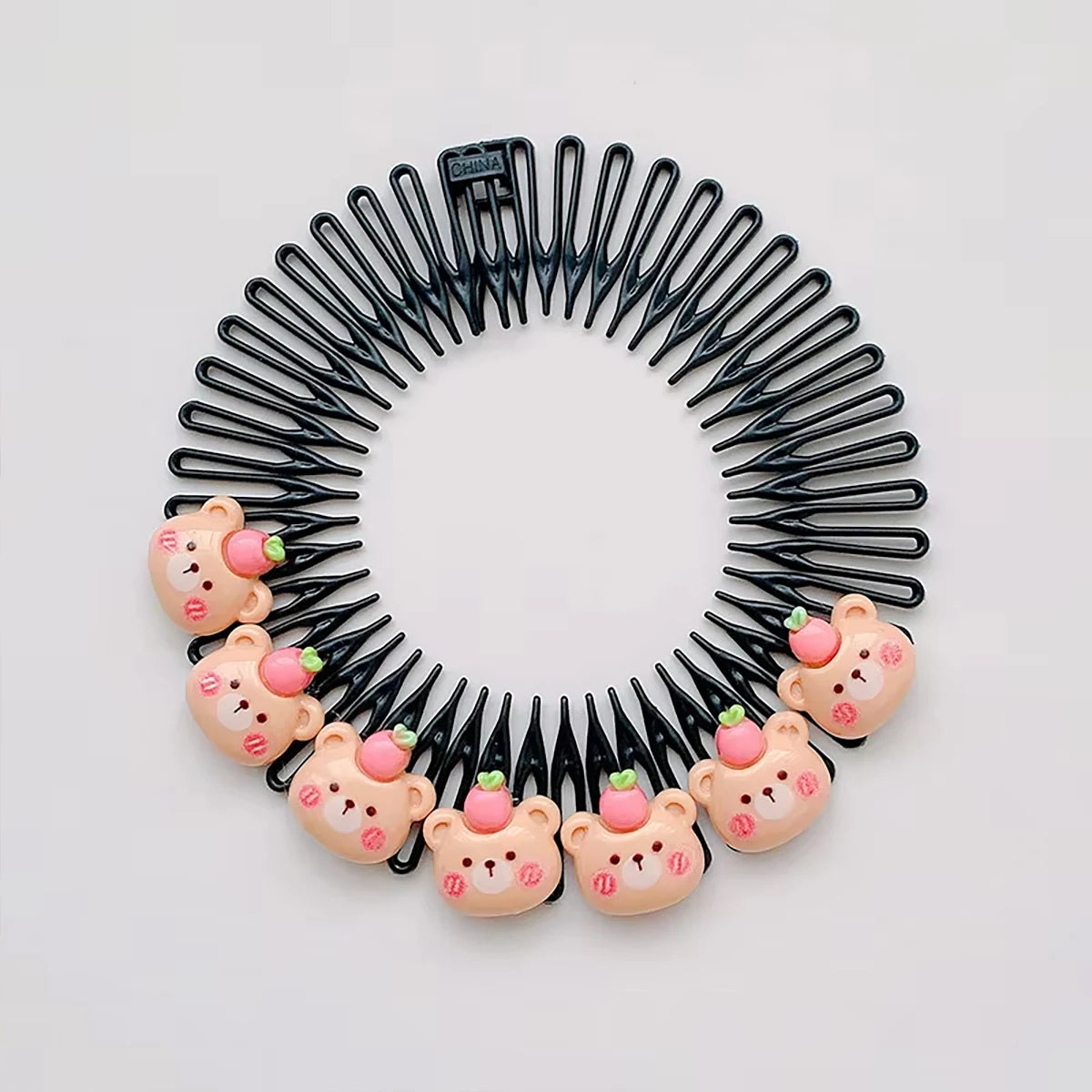 Professional Kids Anti-Frizz Hair Finishing Comb Invisible Circular Headbands for Flyaway Control Girls Cute Hair Jewelry Fixer