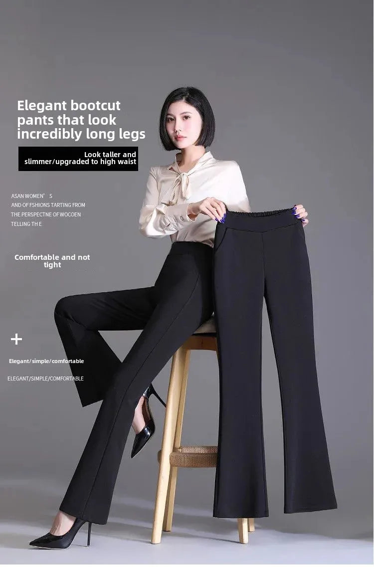 Fashionable Casual Pants Women's Slimming Micro-flared Loose Fit Korean Style Long Trousers Versatile Casual Bell Bottoms