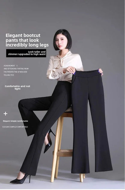 Fashionable Casual Pants Women's Slimming Micro-flared Loose Fit Korean Style Long Trousers Versatile Casual Bell Bottoms