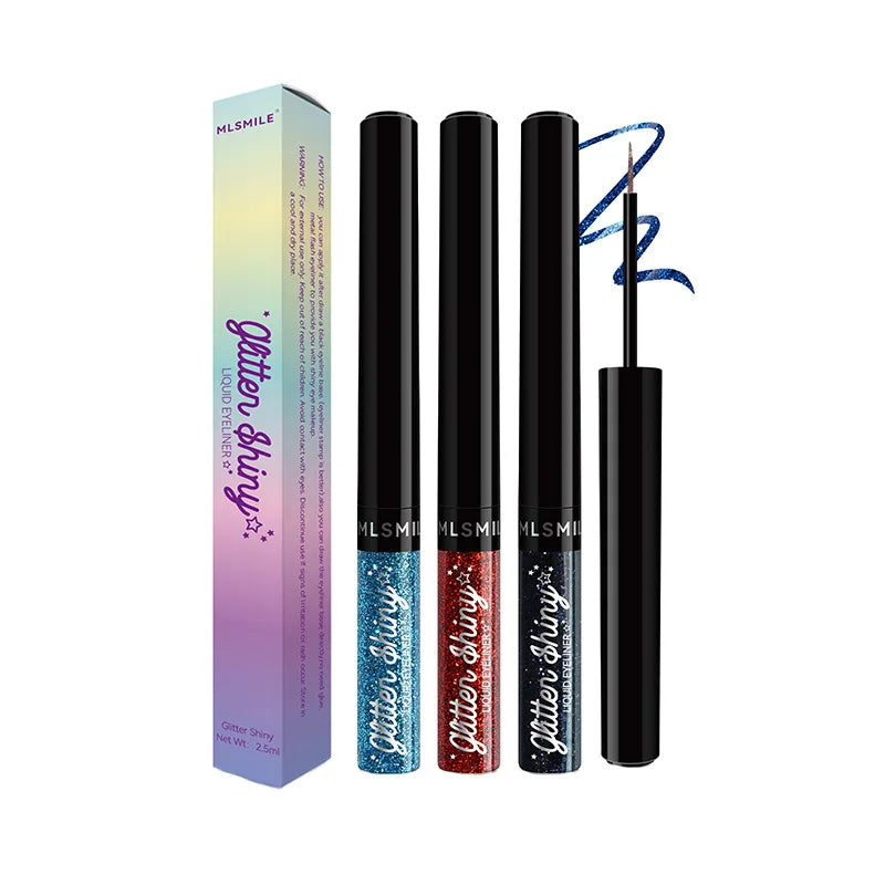 Colors Liquid Eyeliner Set Glitter Eye liner Pen Eye Makeup Quick Dry Eyeshadow Long lasting No Blooming Beauty Cosmetics