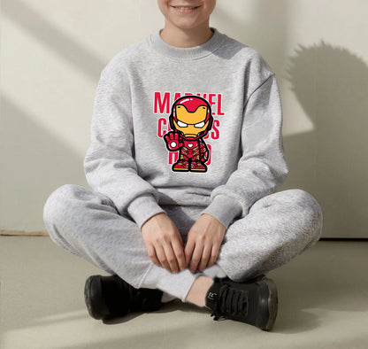 Marvel Spring/autumn Children's Clothes Sets Captain America Printed Boys Sweatshirt and Sweatpant 2pcs Kids Casual Hoodies Suit