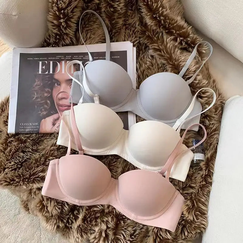 Seamless Bras For Women Underwear Push Up Bra 1/2 Cup Bralette Comfort Soft Invisible Brassiere Non-wire Simple Sexy Lingerie