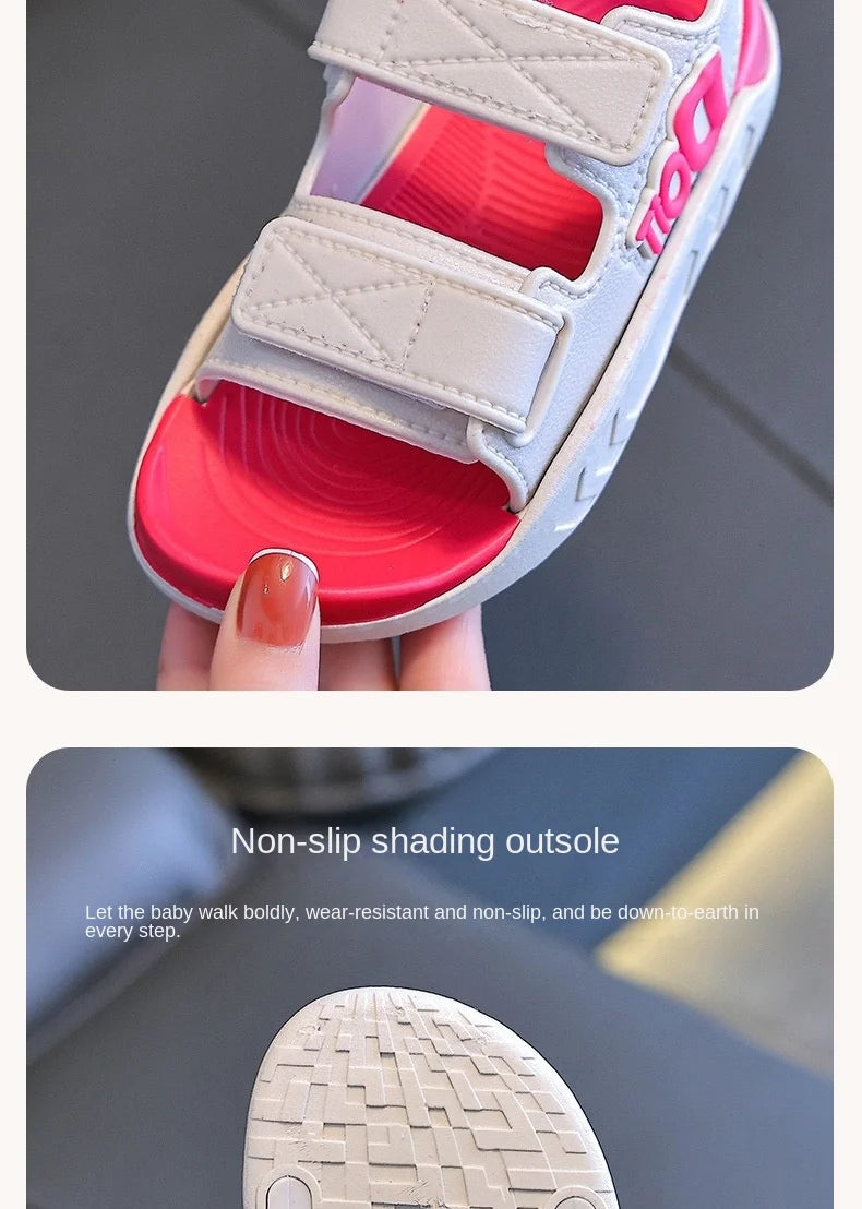 Child sandals new summer fashion open-toe shoes boys girls Lightweight Breathable Casual beach shoes students kids Flat sandals