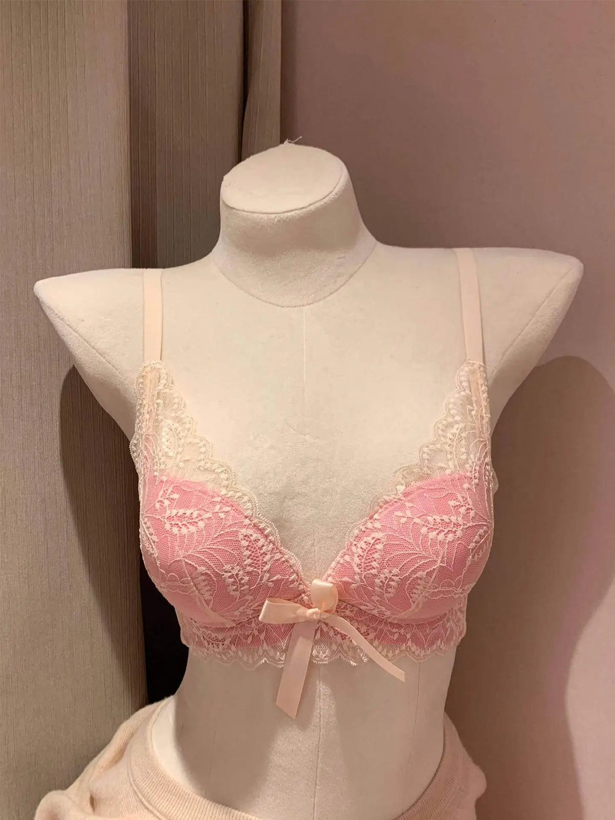 Sexy Lace Push Up Bra for Women Wireless Demi Padded Unlined Underwire Free Anti Gravity Lift Gather Small Chest Bras 32-38