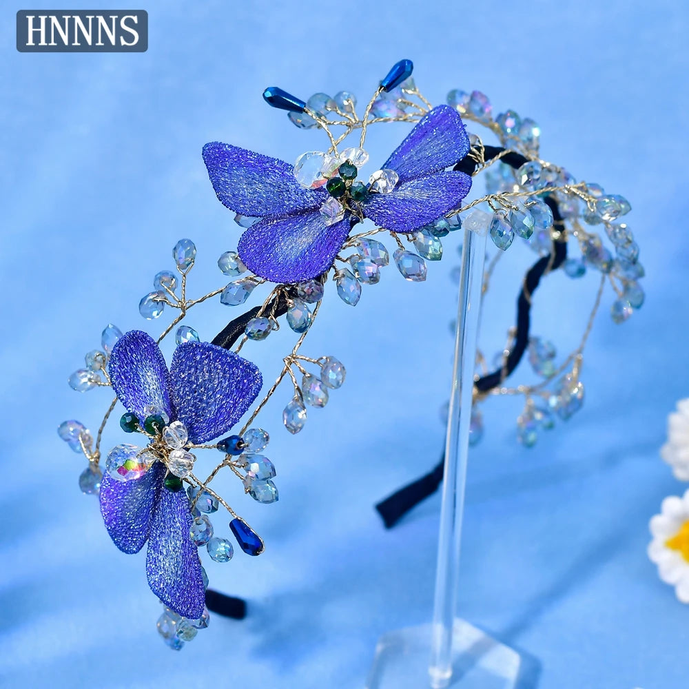 TOPQUEEN Elegant Fairy-Tale Inspired Wedding Hair Accessories Bridal Butterfly Headband Bohemian Women Party Headpiece
