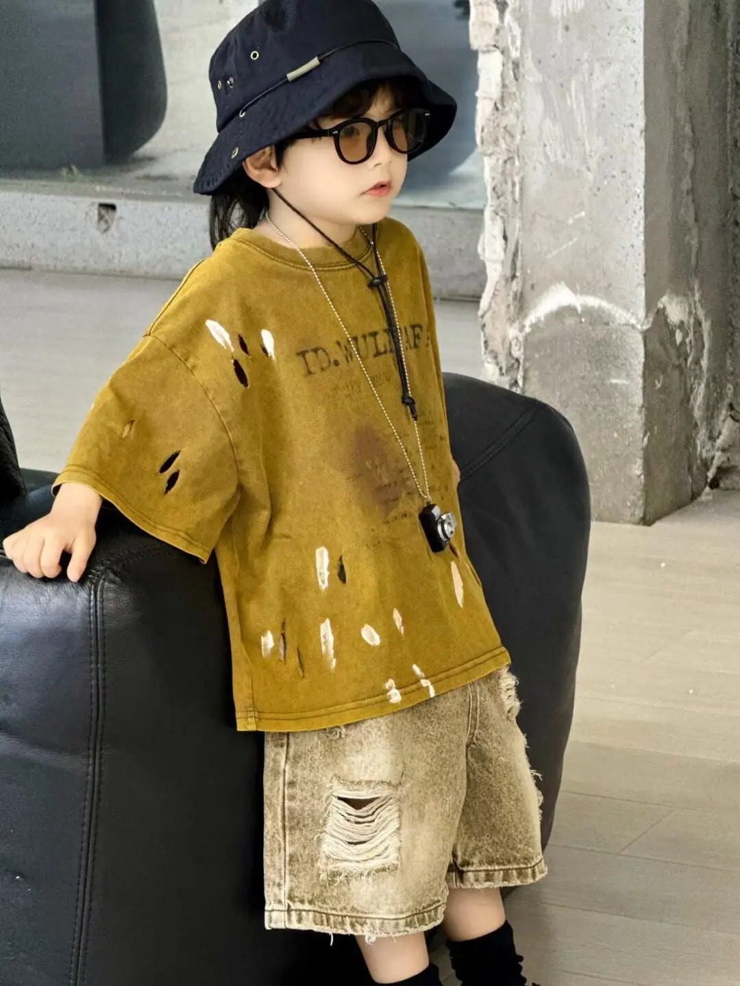 Boys Clothing Set  Korean Loose Shirts+shorts 2pcs/set Sport Suits for Kids Teenager Tracksuits Casual Baby Outfits Clothes