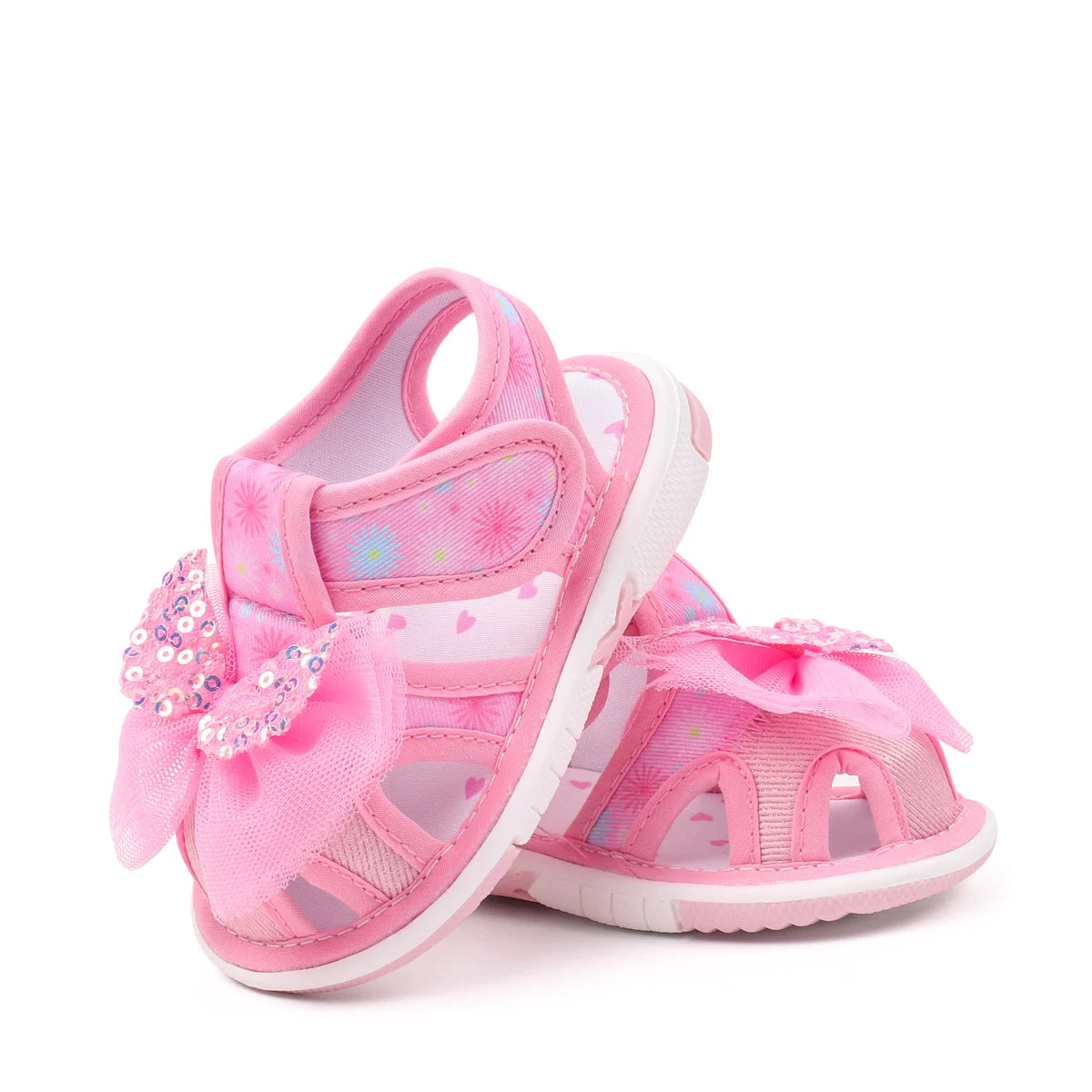 Baby Girls Baby Girls First Walking Indoor Outdoor Toddler Shoes With Squeaky Beautiful Design And Soft TPR Sole