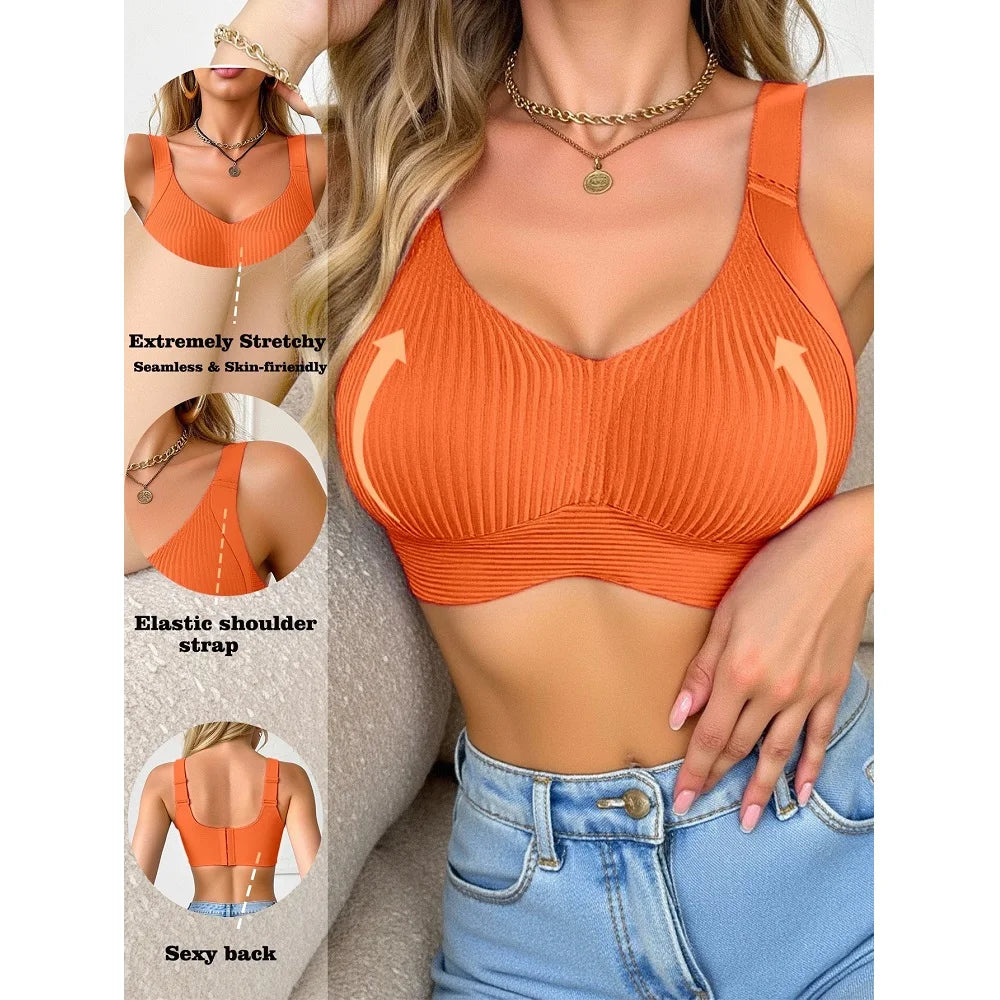 Bras for Women Full Cup Seamless Push up Female Underwear Adjustable Stretch Shoulder Straps Skin Friendly Bralette