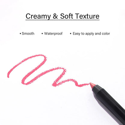 Lipliner Pencil Waterproof Matte Red Contour Tint Lipstick Long Lasting Non-stick Cup Moisturising Lips Makeup 12 Colors