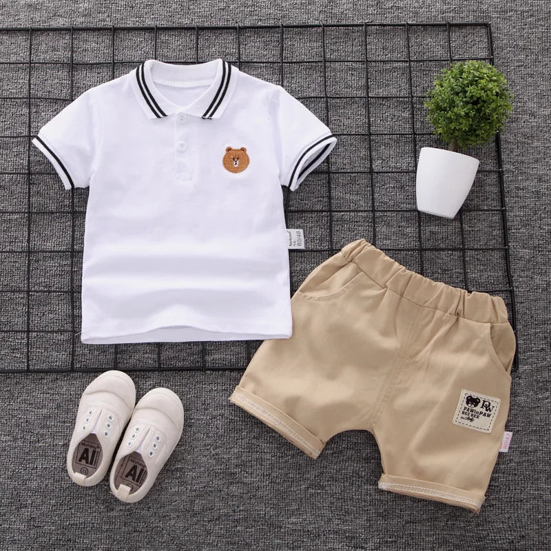 Summer Fashion Baby Boy Clothes Sets T-shirt  Toddler Casual Clothing Suits Children Kids Boys Outfits Suit