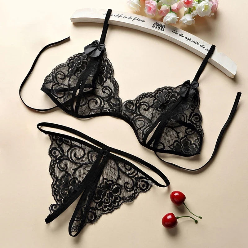 Erotic Babydoll Lace Open Bra Suspender Bods Bondage Sex Bodysuit Backless One-piece Nightie Woman Porno Uniform Sexy Lingeries