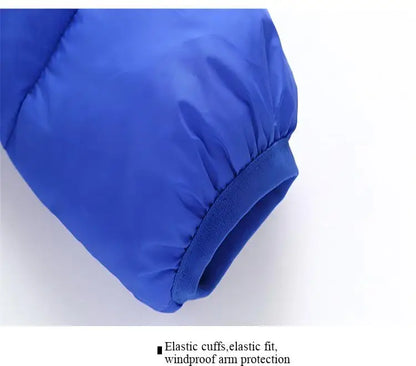 Winter Boy's Warm down Parka Fleece Lined Windbreaker Hooded Coat Kids Cotton Thicken Thermal Padded Fashion Outerwear