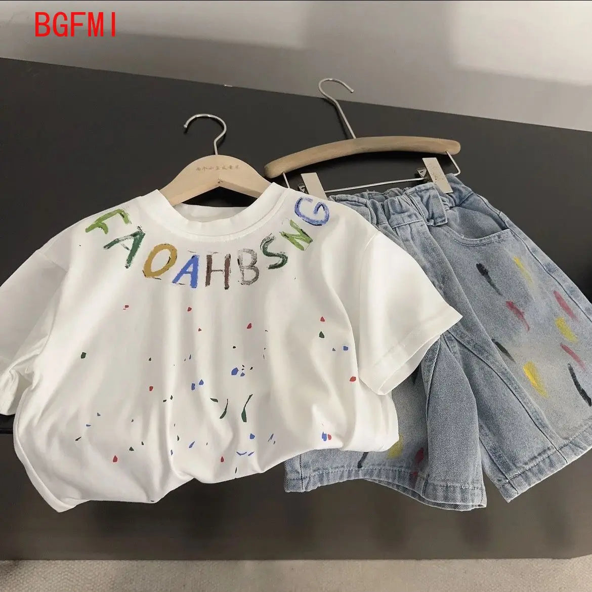 Baby Boys Summer Sportswear.Suit New Children Streetwear kid Boy Short Sleeve T Shirt + Denim Shorts 2PCS Set Outfits 2-10Y