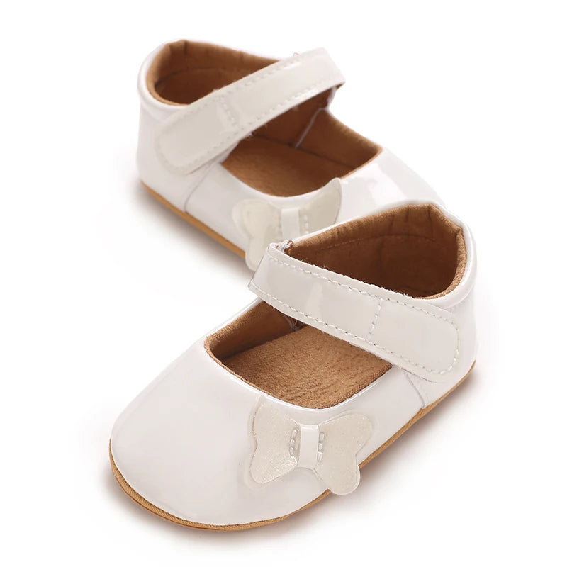 Spring and Autumn Bow Mary Jane Princess Shoes  Baby Girl Rubber Bottom Anti slip Sneaker